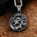 Majestic Lion Head Pendant in Stainless Steel