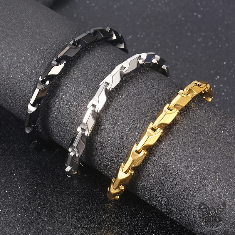 Mechanical Dragon Bone Chain Bracelet in Stainless Steel