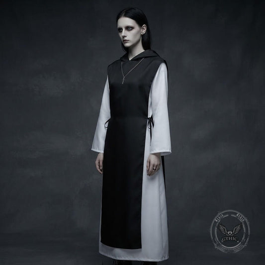 Medieval Hooded Monk Robe Cosplay Costume Set