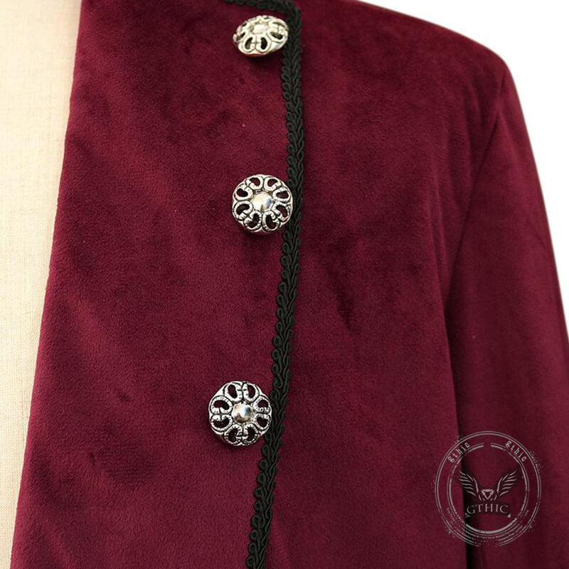 Medieval Retro Halloween Stand Collar Tuxedo Costume