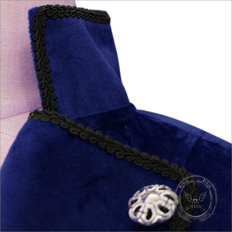 Medieval Retro Halloween Stand Collar Tuxedo Costume