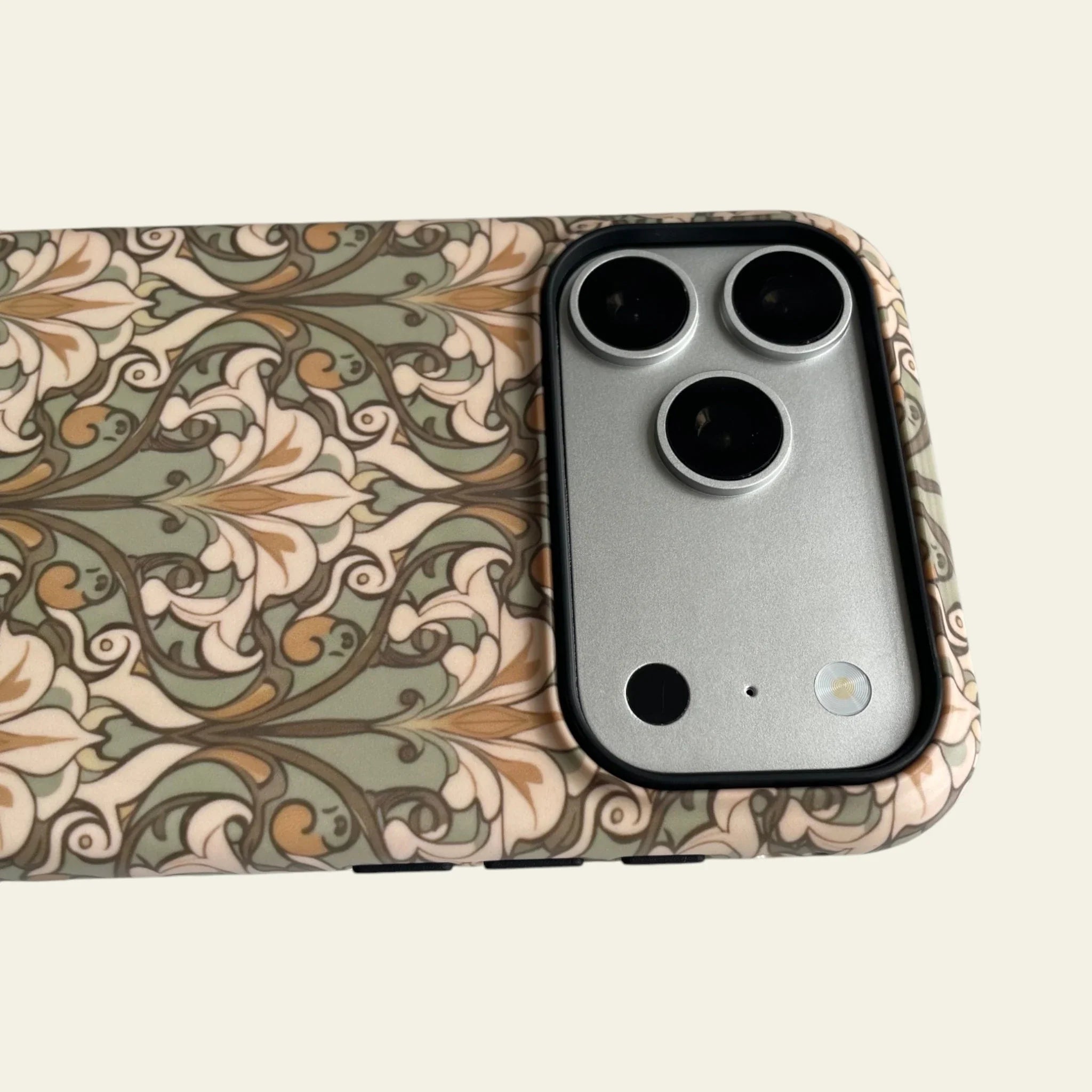 Art Nouveau Sage Floral Matte Case for iPhone 15-17 Series - MagSafe | Narovik