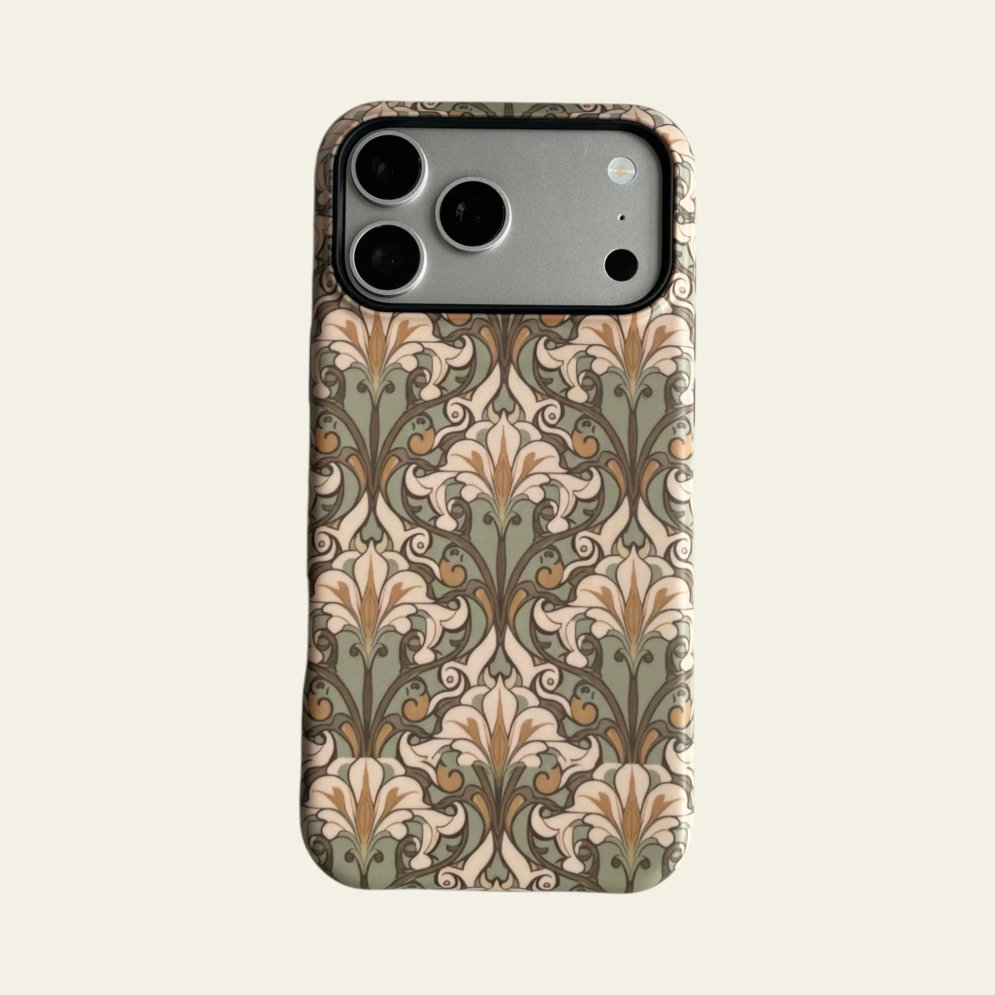 Art Nouveau Sage Floral Matte Case for iPhone 15-17 Series - MagSafe | Narovik