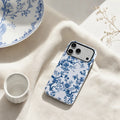 Blue Chinoiserie Floral Matte Case - MagSafe Compatible