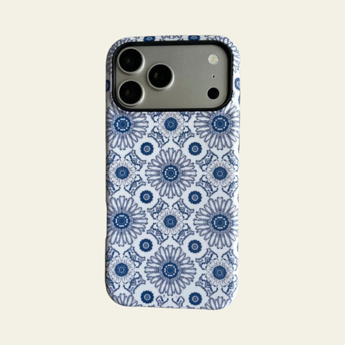 Blue Heritage Kaleidoscope Matte Case - MagSafe Compatible