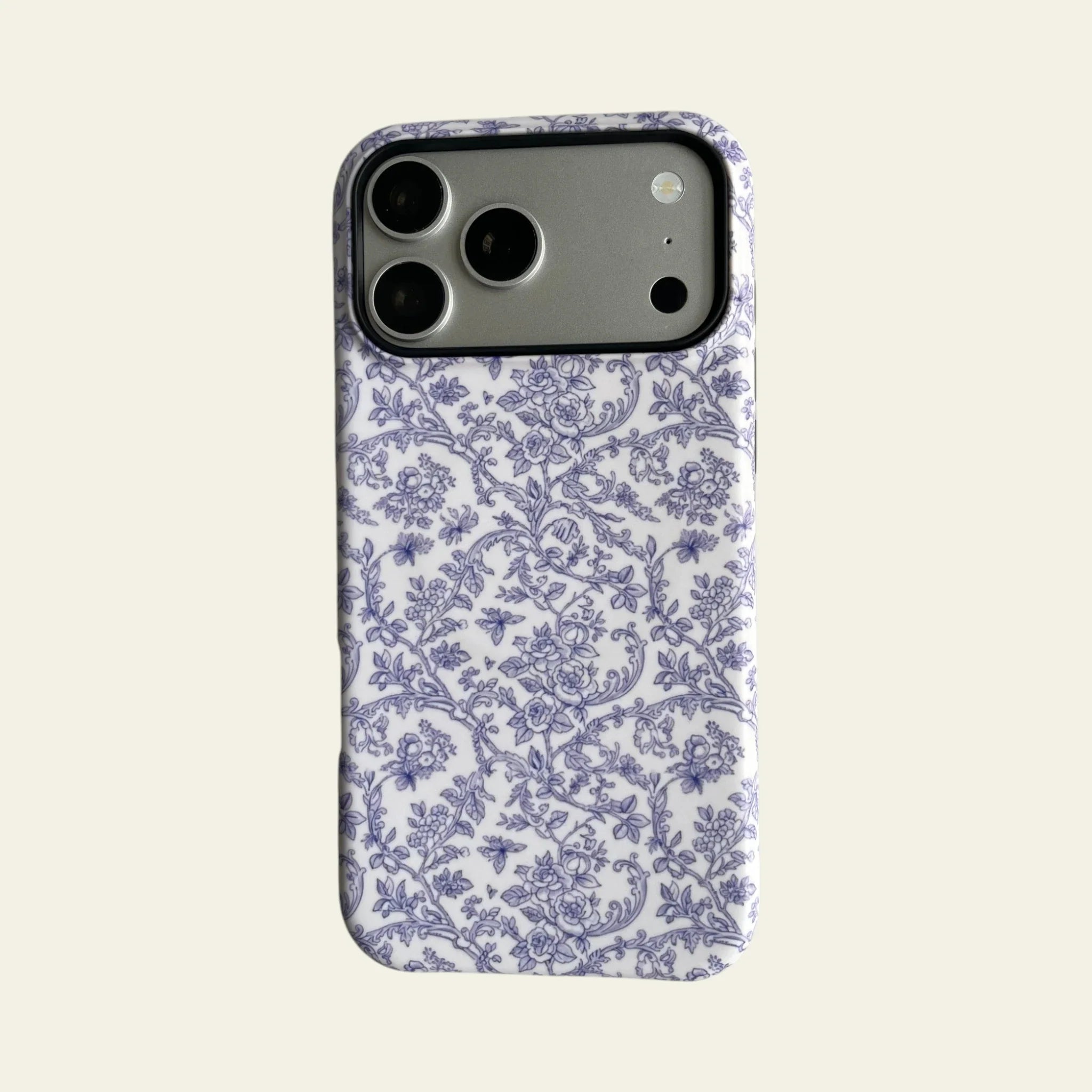 Blue Toile Floral Matte Case - MagSafe Compatible
