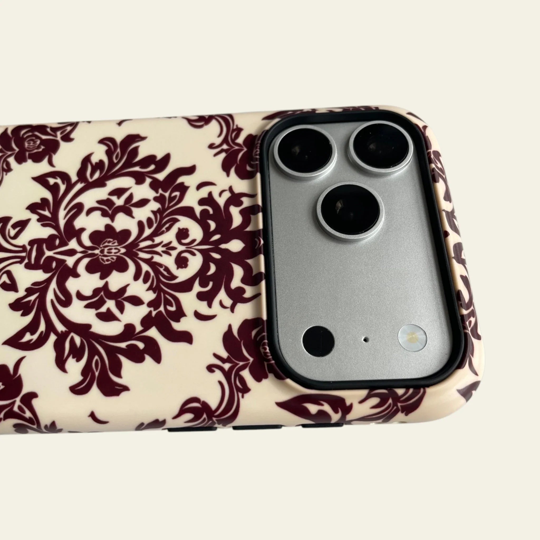 Burgundy Damask Matte Case - MagSafe Compatible
