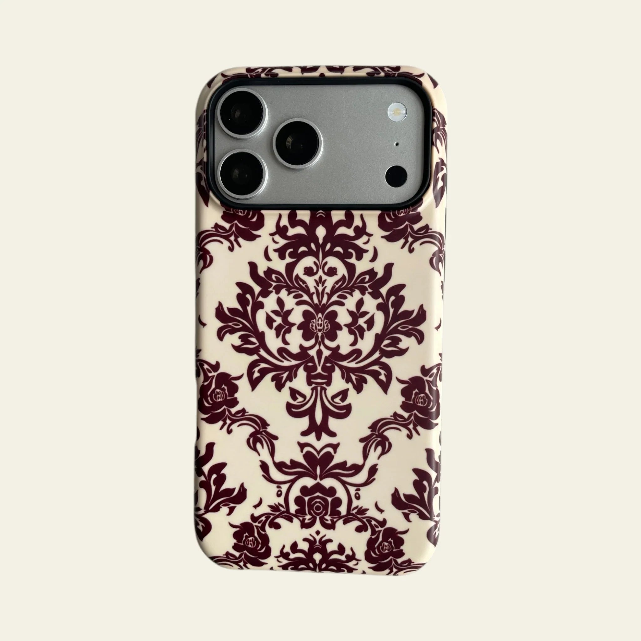 Burgundy Damask Matte Case - MagSafe Compatible