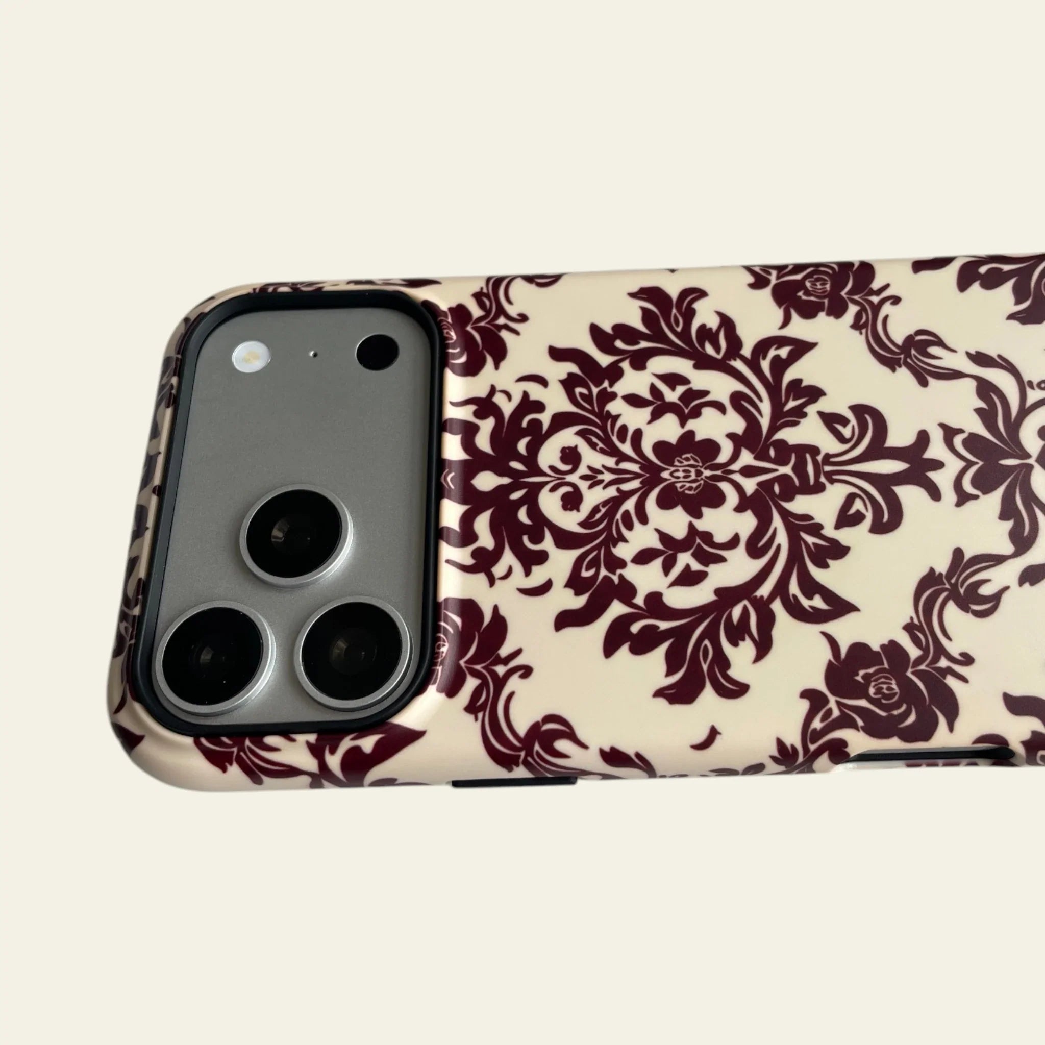 Burgundy Damask Matte Case - MagSafe Compatible
