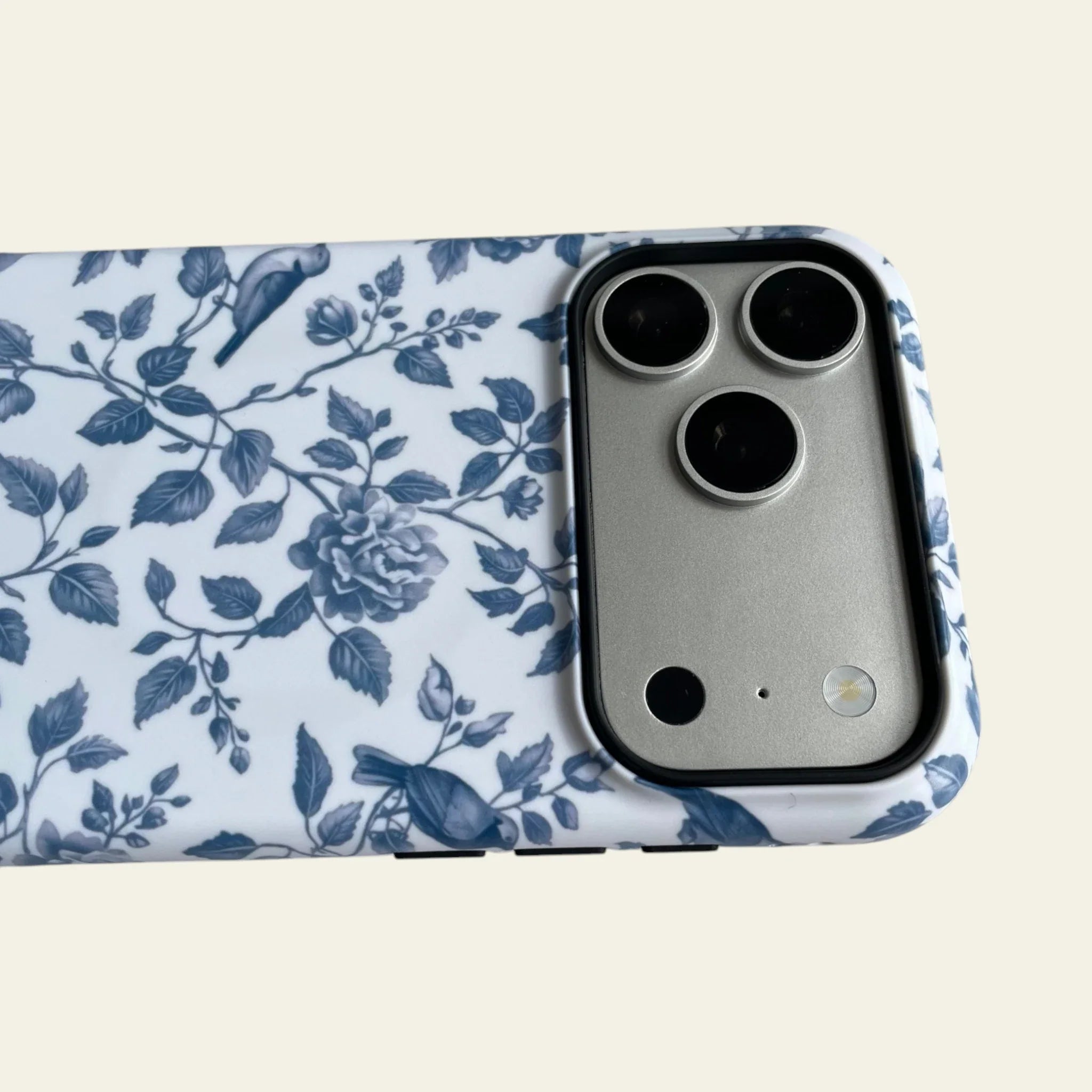 Classic Blue Toile Matte Case for iPhone 15-17 Series - MagSafe | Narovik