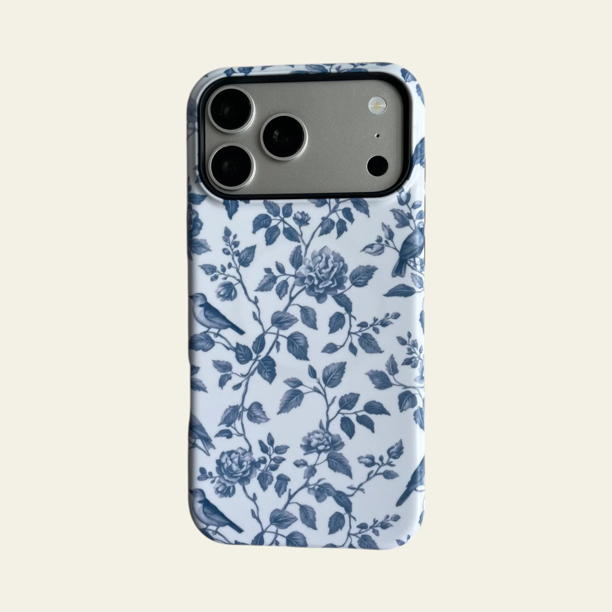 Classic Blue Toile Matte Case for iPhone 15-17 Series - MagSafe | Narovik