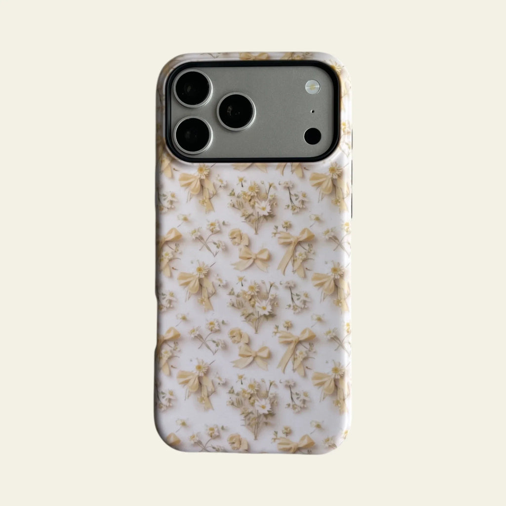 Coquette Bow & Daisy Matte Case for iPhone 15-17 Series - MagSafe | Narovik