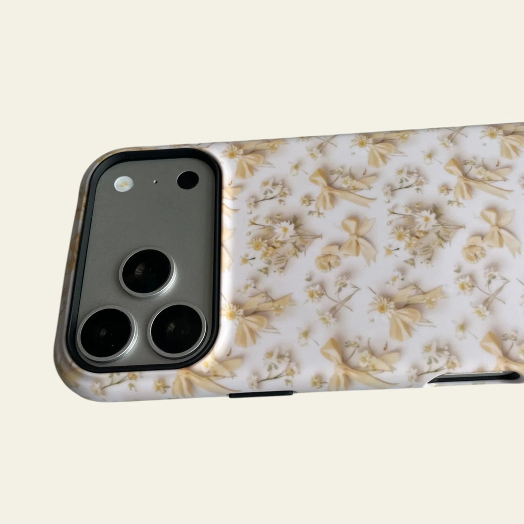 Coquette Bow & Daisy Matte Case for iPhone 15-17 Series - MagSafe | Narovik