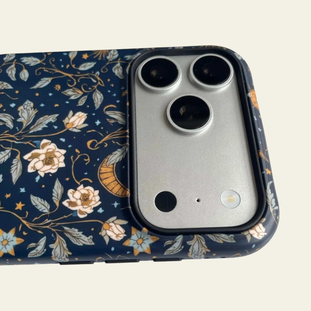 Midnight Celestial Floral Matte Case for iPhone 15-17 Series - MagSafe | Narovik
