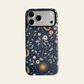 Midnight Celestial Floral Matte Case for iPhone 15-17 Series - MagSafe | Narovik