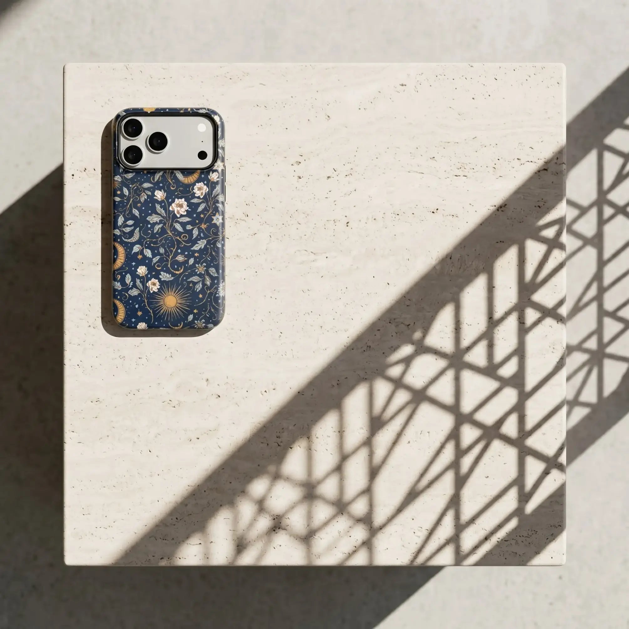 Midnight Celestial Floral Matte Case for iPhone 15-17 Series - MagSafe | Narovik