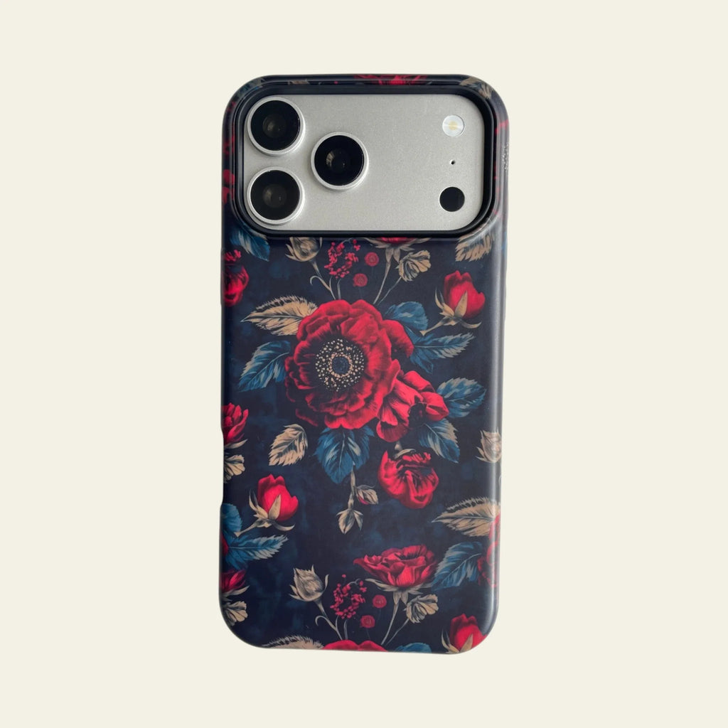 Moody Dark Botanical Matte Case for iPhone 15 / 16 / 17 - MagSafe | Narovik