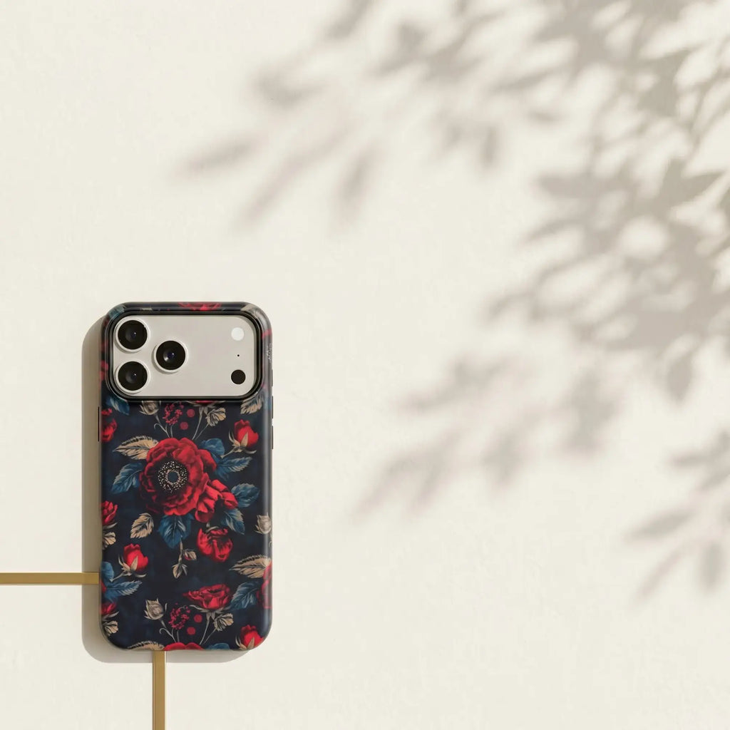Moody Dark Botanical Matte Case for iPhone 15 / 16 / 17 - MagSafe | Narovik