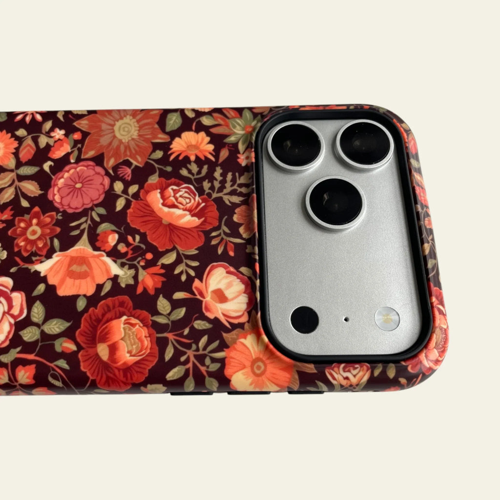 Terracotta Floral Matte Case - MagSafe Compatible