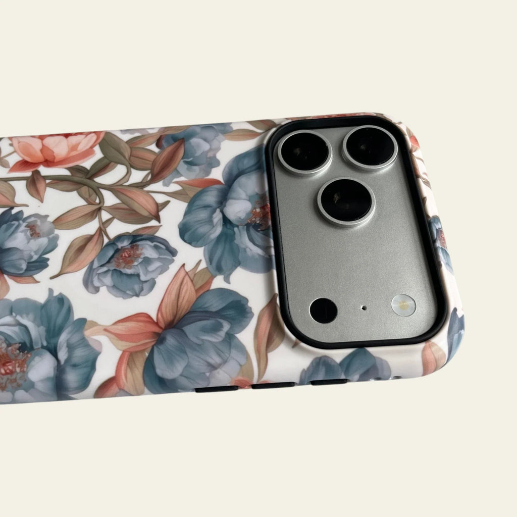 Vintage Blue Peony Matte Case - MagSafe Compatible