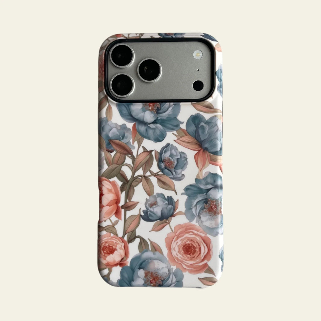 Vintage Blue Peony Matte Case - MagSafe Compatible
