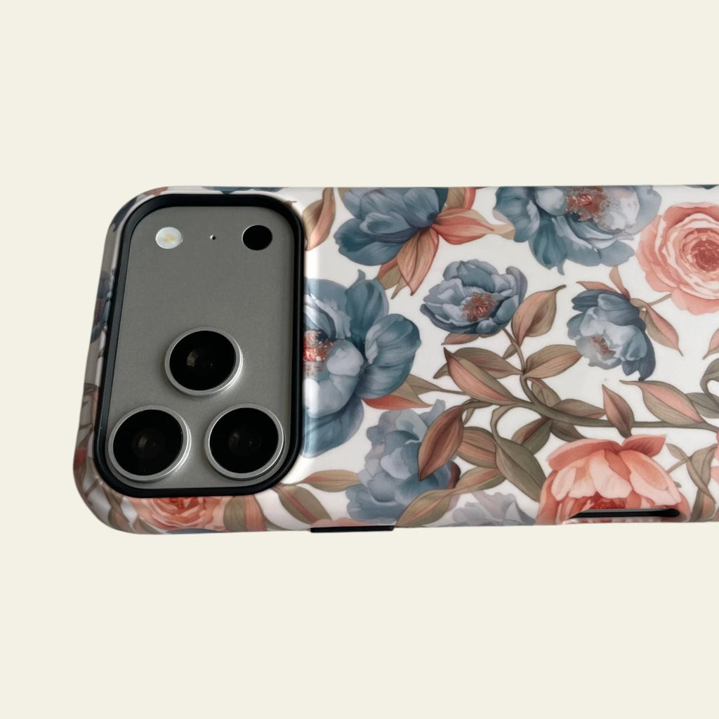 Vintage Blue Peony Matte Case - MagSafe Compatible