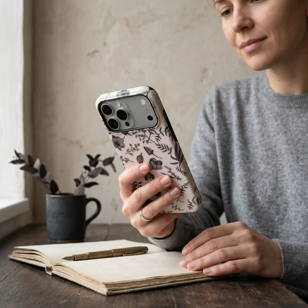 Vintage Botanical Sketch Matte Case - MagSafe Compatible
