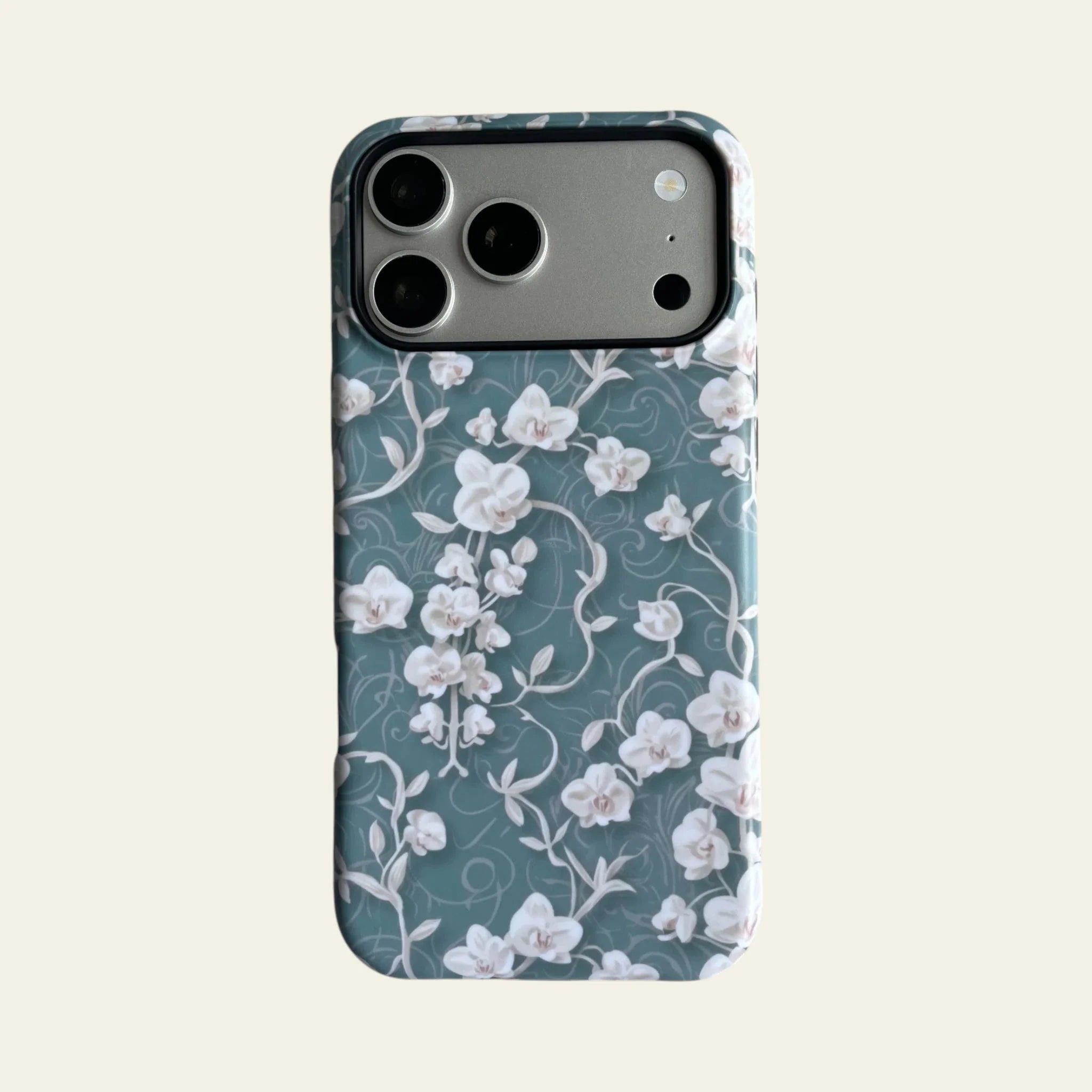 Vintage Chinoiserie Orchid Matte Case for iPhone 15-17 Series - MagSafe | Narovik