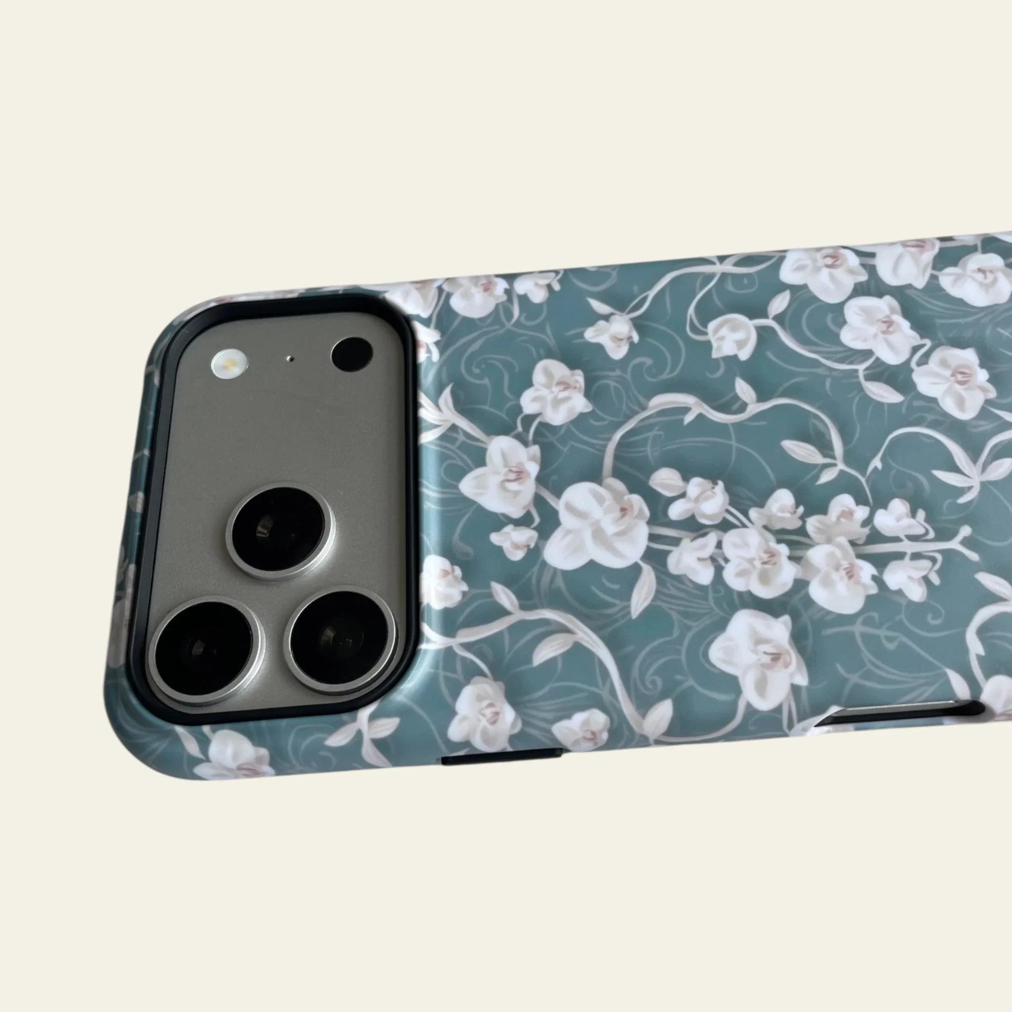 Vintage Chinoiserie Orchid Matte Case for iPhone 15-17 Series - MagSafe | Narovik