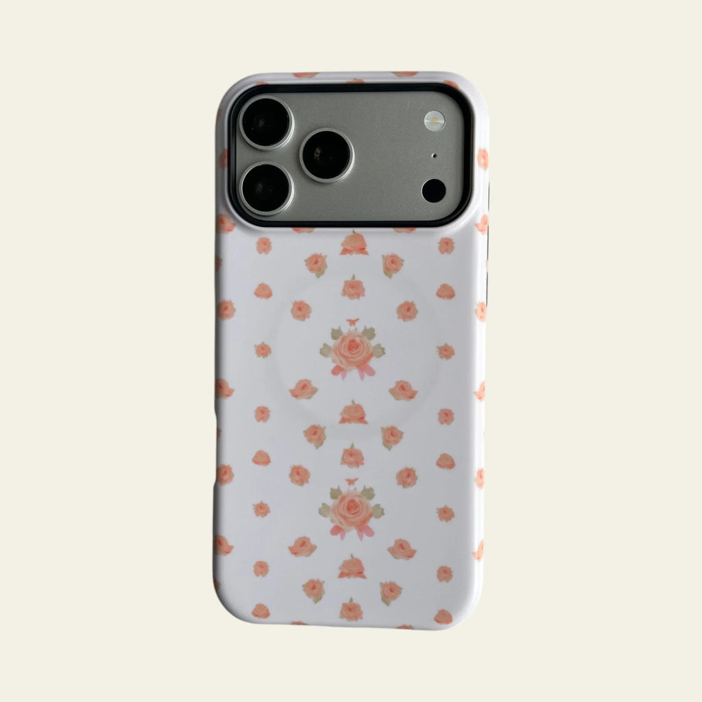 Vintage Peach Ditsy Floral Matte Case - MagSafe Compatible
