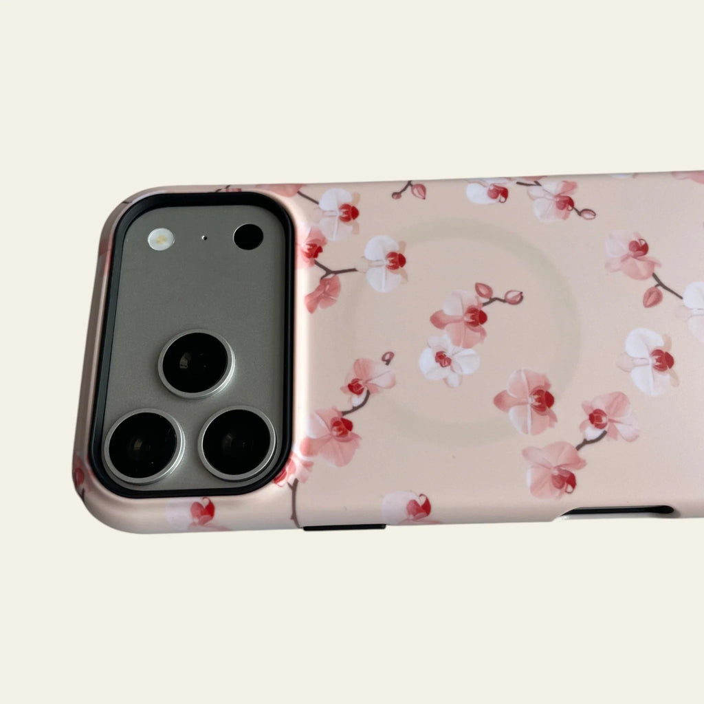 Watercolor Blush Orchid Matte Case - MagSafe Compatible