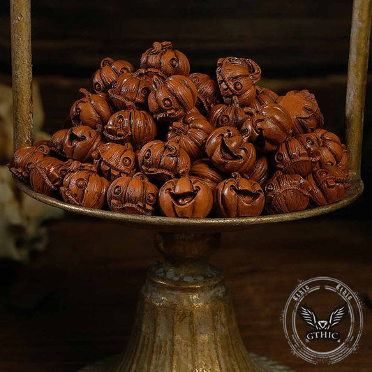 Mini Pumpkin & Skull Set Halloween Figurine in Resin