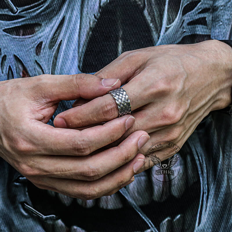 Minimalism Braided Ring in Stainless Steel