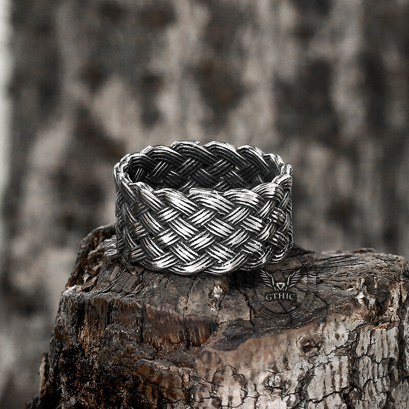 Minimalism Braided Ring in Stainless Steel