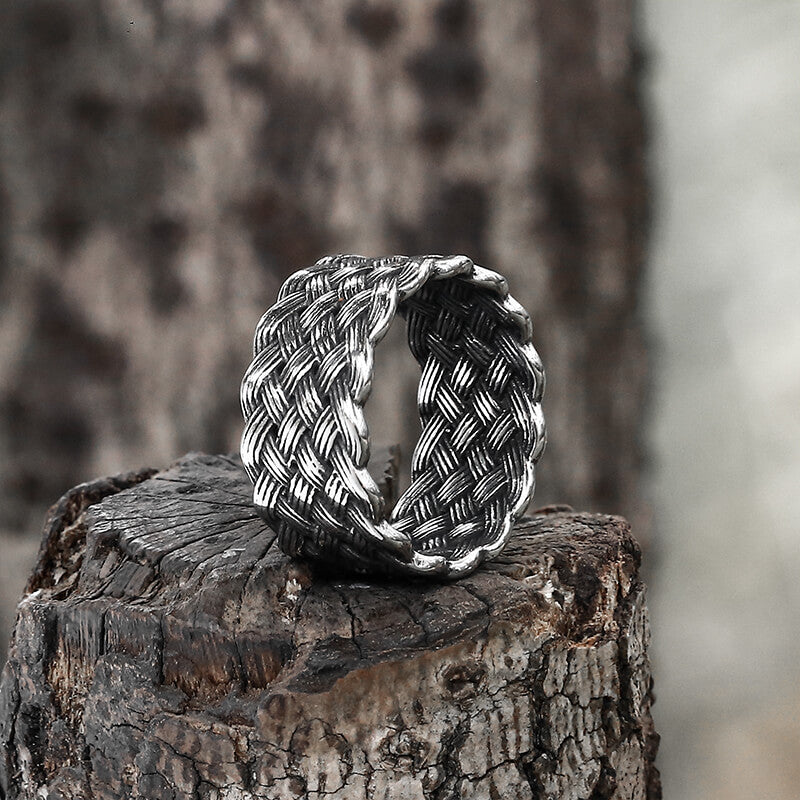 Minimalism Braided Ring in Stainless Steel