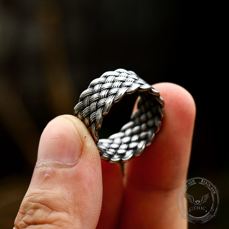 Minimalism Braided Ring in Stainless Steel