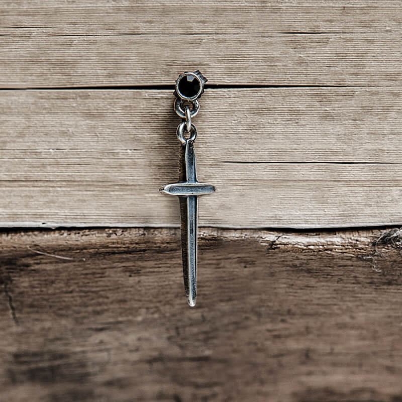 Minimalist Cross Earrings in Sterling Silver
