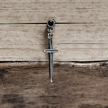 Minimalist Cross Earrings in Sterling Silver