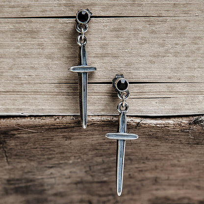 Minimalist Cross Earrings in Sterling Silver
