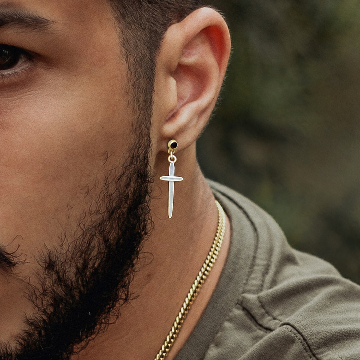 Minimalist Cross Earrings in Sterling Silver