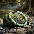Minimalist Flat Natural Stone Beads Adjustable Bracelet