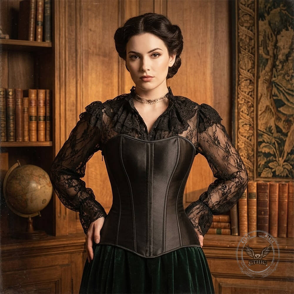 Minimalist Palace-Style Zippered Waist-Cinching Corset