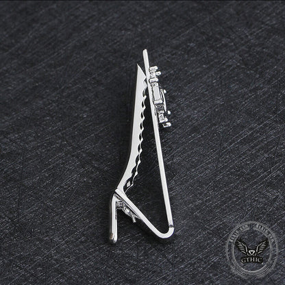 Minimalist Rudder Design Brass Tie Clip