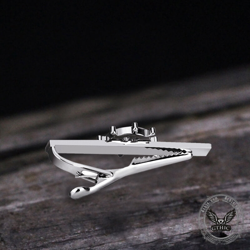 Minimalist Rudder Design Brass Tie Clip