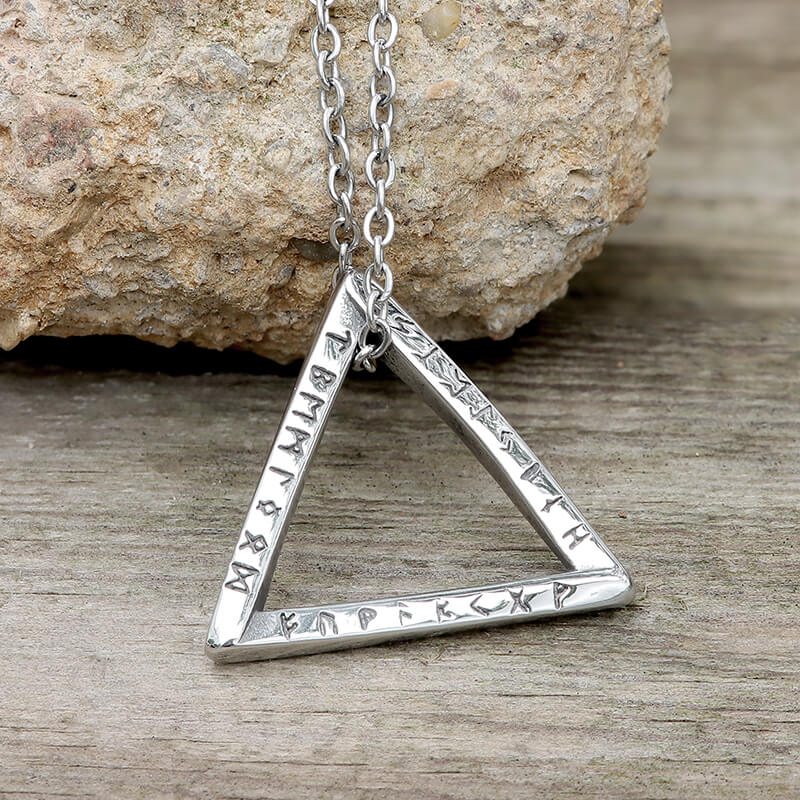 Mobius Strip Runes Viking Pendant in Stainless Steel