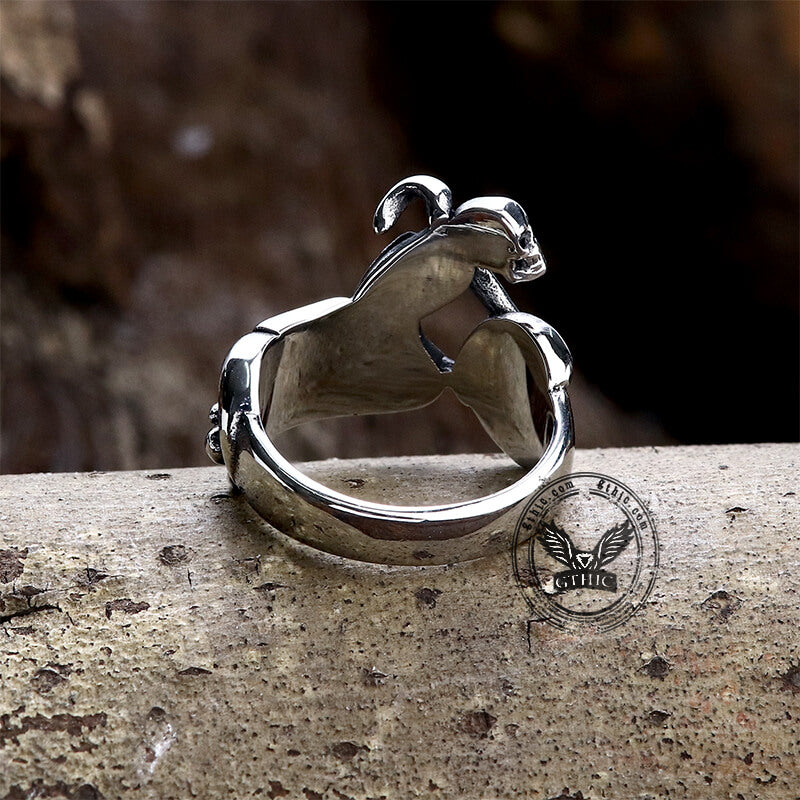 Motorcycle Skull Stainless Steel Biker Ring