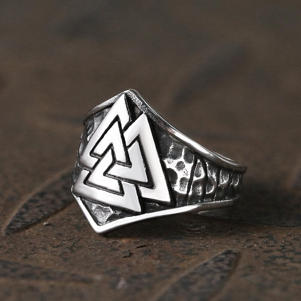 Mysterious Valknut Symbol Ring in Stainless Steel