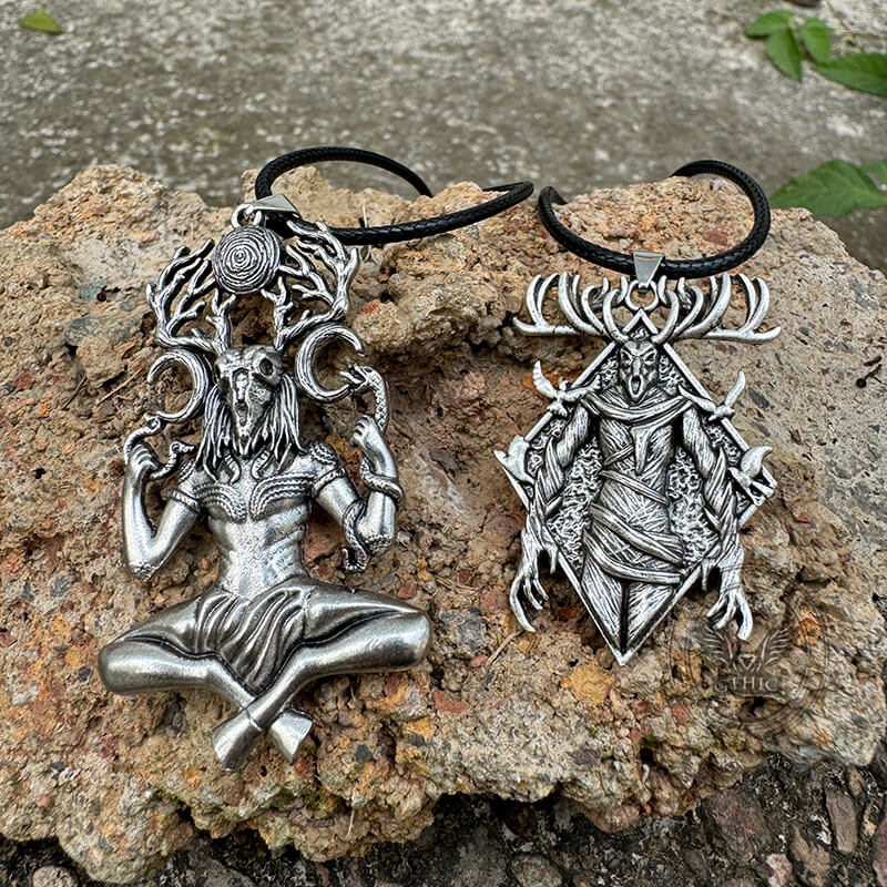 Natural Force Wendigo Skull Pendant in Stainless Steel