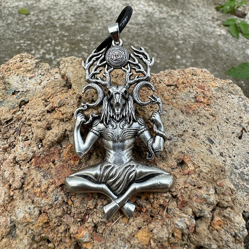 Natural Force Wendigo Skull Pendant in Stainless Steel