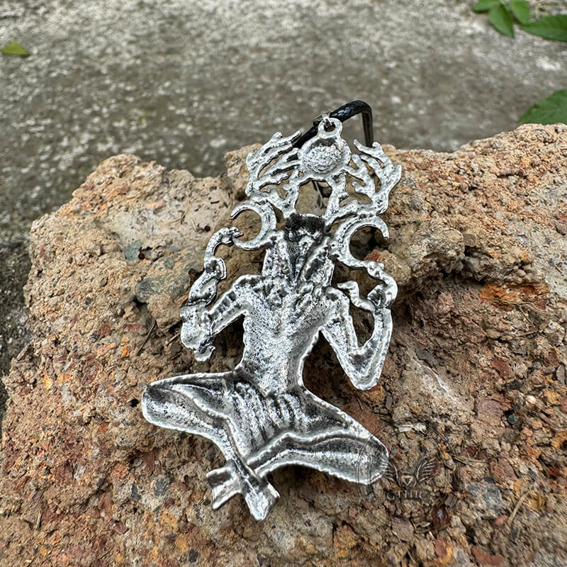 Natural Force Wendigo Skull Pendant in Stainless Steel